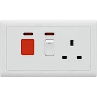 Picture of Electric 45A Cooker Switch and 13A Socket, White