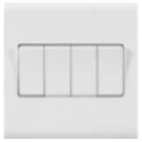 Picture of 4 Gang 1 Way Switch, 10A, White