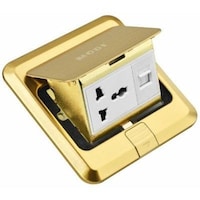Picture of Multi Socket with Computer Floor Socket, Gold