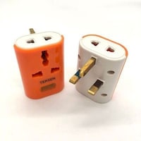 Picture of Multi Function Wall Socket Adaptor Plug, 13A, Orange