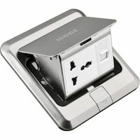 Picture of Multi Socket With Computer Floor Socket, Silver