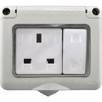 Picture of 1 Gang Electric Switch Socket, Grey