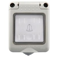 Picture of 1 Gang Bell Push Switch, Grey & White
