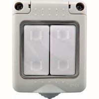 Picture of 2 Gang 2 Way Switch, Grey & White