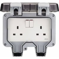 Picture of 2 Gang IP66 Electric Socket, Grey