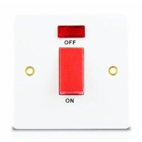 Picture of Electrical 45A 1 Gang Double Pole Switch with Neon Light, 3X3