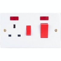 Picture of 45A Switch and 13A Switched Socket, White
