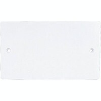 Electric Ultimate 2 Gang Blank Plate, White