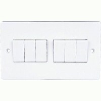 Picture of 6 Gang 1 Way Electric Switch, White
