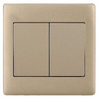 Picture of 2 Gang 2 Way Electric Switch, Matte Golden