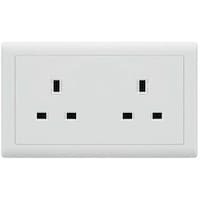 Picture of Electric Double Socket, Ivory, 13A