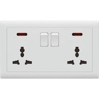 Picture of MF Double Socket with Switch, Ivory