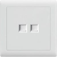 Picture of Electric Double Telephone Socket, Ivory