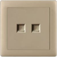 Picture of Electric Double Telephone Socket, Matte Golden