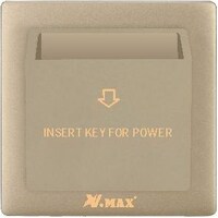 Picture of Electric Hotel Key Card Switch, 3X3, Matte Golden