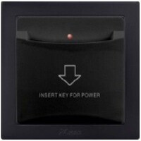 Picture of Electric Hotel Key Card Switch, 3X3, Black