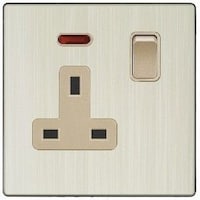 Picture of Electrical Socket with Switch, 13A, Golden and Aluminum