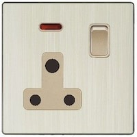 Picture of Electrical Socket with Switch, 15A, Golden and Aluminum