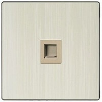 Picture of Electrical Telephone Socket, Golden and Aluminum