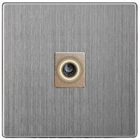 Picture of Electrical 25A Outlet Socket, Golden and Stainless