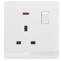 Picture of Socket with Switch, Ivory, 13A