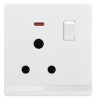 Socket with Switch, Ivory, 13A