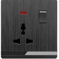 Picture of MF Electrical Socket with Switch, Black