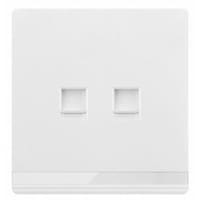 Picture of Double Electrical Telephone Socket, Ivory