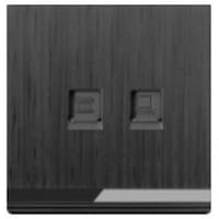 Picture of Electrical Double Data Socket, Black