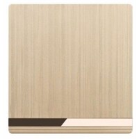 Electric Socket Blank Plate, 3X3, Champaign Golden
