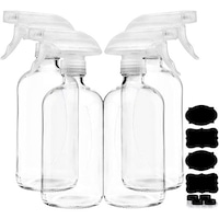 Picture of FUFU Clear Glass Spray Bottles, 226g - Pack of 4