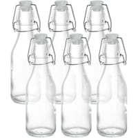 Picture of Fufu Airtight Seal Flip Caps Glass Bottle, 250ml - Set of 6