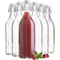 Picture of Fufu Airtight Seal Flip Caps Glass Bottle, 1000ml - Set of 6