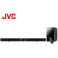 JVC 2.1 Channel Soundbar with Subwoofer Home Theater, THBY370A, Black