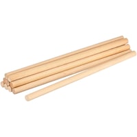 Picture of Hygloss Products Unfinished Natural Wood Sticks, 1/2x12inch, Brown - 10 Pack