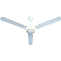 Modi Three-Blade Indoor Ceiling Fan, 52Inch, Silver
