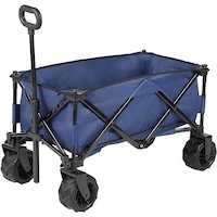 Jovno Multipurpose Heavy Duty Wagon Trolley Cart, Navy Blue