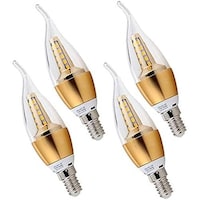 Picture of V.Max LED Candle Bulbs for Chandelier, 5W, E14, Gold - Pack of 10