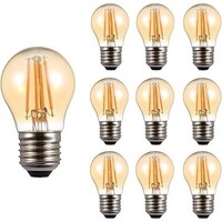 Picture of Hua Qiang Wang Antique Amber Glass LED Light Bulbs, 4W, Yellow - Pack of 10