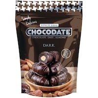 Chocodate Dark Chocolate Date & Almond, 250g - Carton of 12