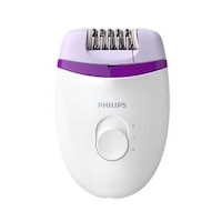 Philips Satinelle Essential Corded Compact Epilator, White & Purple