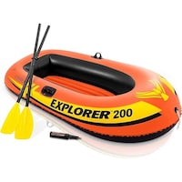 Intex Explorer 200 Inflatable Boat Set, Multicolour