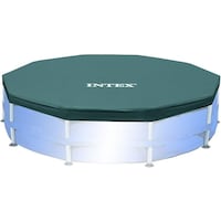Picture of Intex Round Metal Frame Pool Cover, 10ft, 28030E, Blue