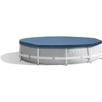 Intex Round Metal Frame Pool Cover, 10ft, Dark Blue