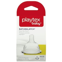 Playtex Naturalatch Bottle Nipple, Clear, Set of 2