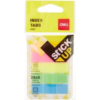 Picture of Deli Stick Up Index Tabs, EA10202, 44 x 12mm, Pack of 100