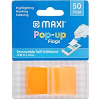Picture of Maxi Self Adhesive Pop-up Flags, Orange, Pack of 50