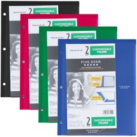 Picture of Five Star 2 Pocket Customizable Folder, Set of 3