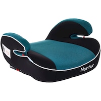 Nurtur Enzo Booster with Arm Rest Kids Seat, 22-36 Kg Capacity, Green & Black