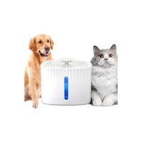 HOCC Automatic Pet Water Fountain with LED Light, 3L, White